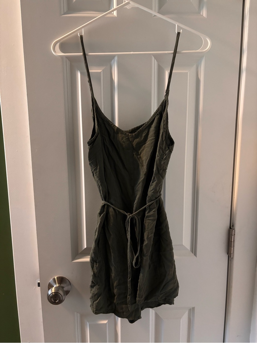 Forever 21 Olive  Green Spaghetti Strap Romper